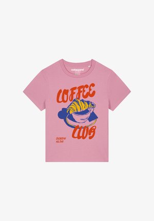 watapparel, COFFEE CLUB - T-shirt print - bubble pink