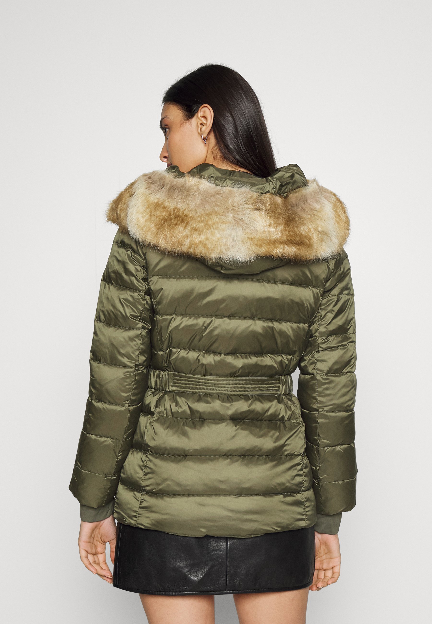 michael kors quilted belted jacket