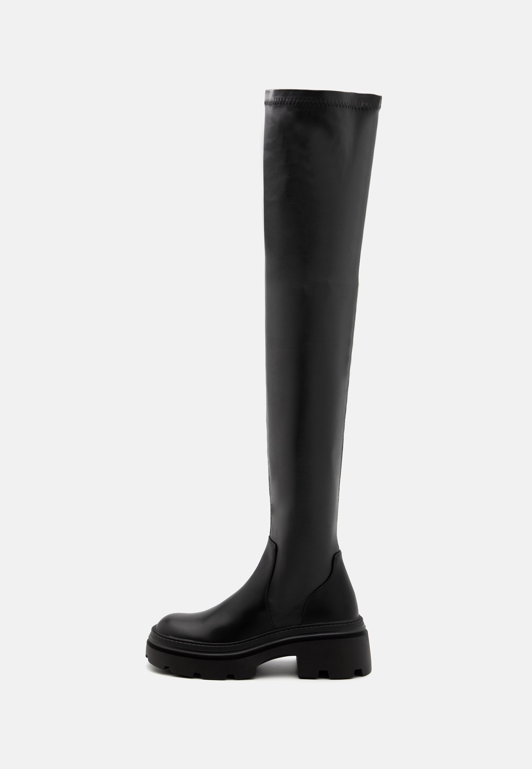 Red over-the-knee boots