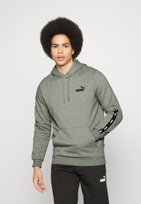 Puma TAPE HOODIE - Felpa - medium gray heather