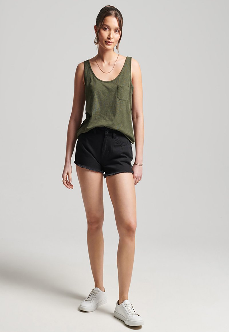 Superdry & Co Jeansshort zwart