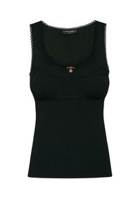 Maglietta Donna Vive Maria Summer Lolita, Scollo A V Con Rosa E Ciondolo, Nero/rosa/crema, Taglie S+