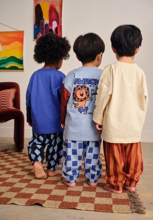 Next, REGULAR FIT 3 PACK SET - Pyjama - blue brown dinosaur