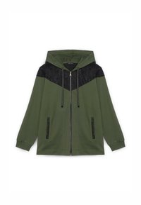 Fiorella Rubino Felpa con zip - verde militare