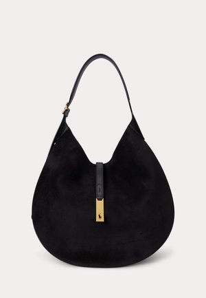 Polo Ralph Lauren, POLO ID SUEDE LARGE SHOULDER BAG - Veľká kabelka - black