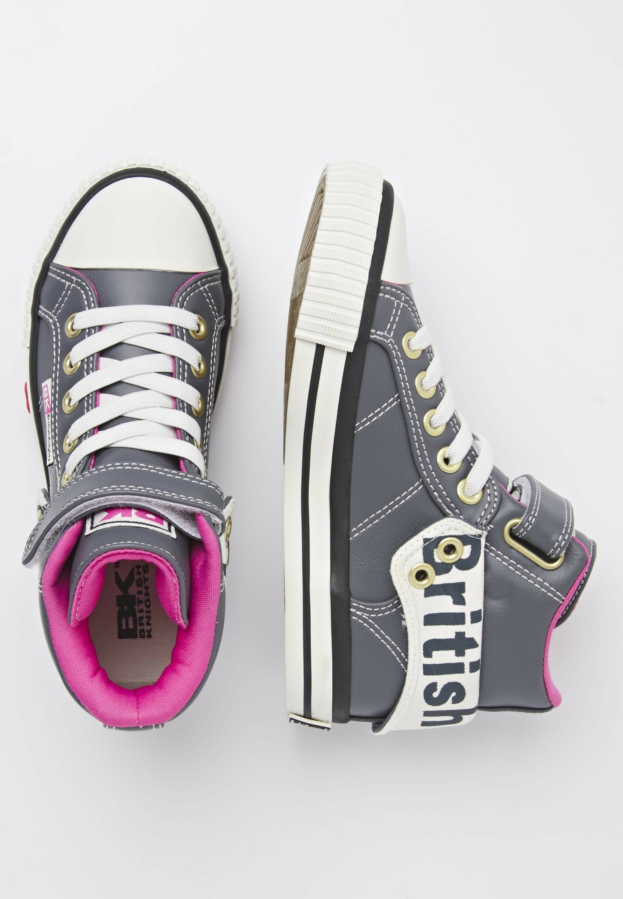 British Knights ROCO - Sneakers hoog - dk grey/fuchsia/Donkergrijs - Zalando .nl