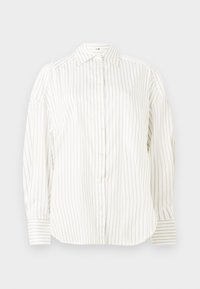 BROWN STRIPE SHIRT - Bluza z gumbi - white