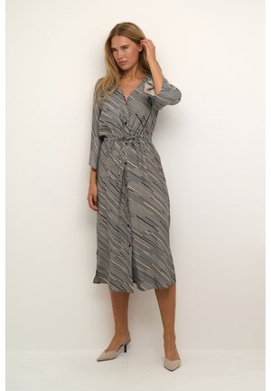 HARPER - Robe de jour - blue beige graphic stripes