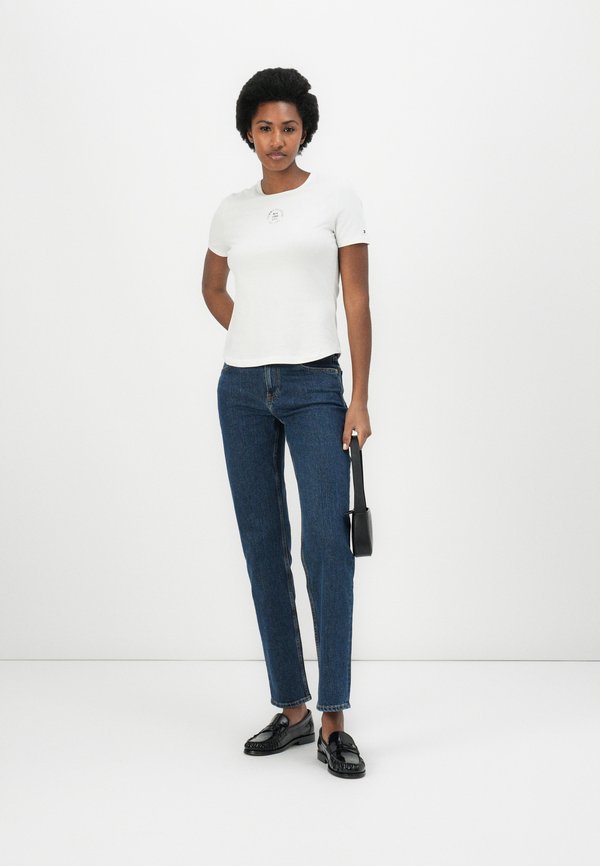 STAMP LOGO SLIM TEE - Print T-shirt - ecru4