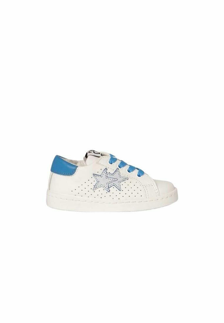 2 STAR Sneaker trendy donna bianca/nera in pelle | Quellogiusto Shop online