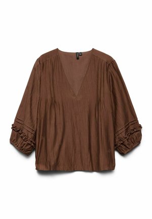 Vero Moda Curve, TOP VMCLESLIE TOP - Blouse - cocoa brown