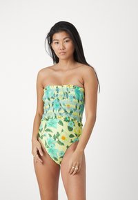 Seafolly GARDEN PARTY SHIRRED BANDEAU ONE PIECE - Kupaći kostim - limelight