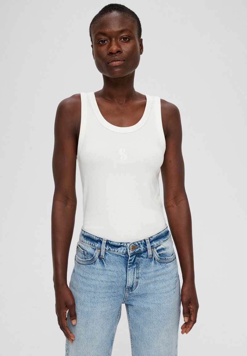 s.Oliver STRETCH - Top - ecru