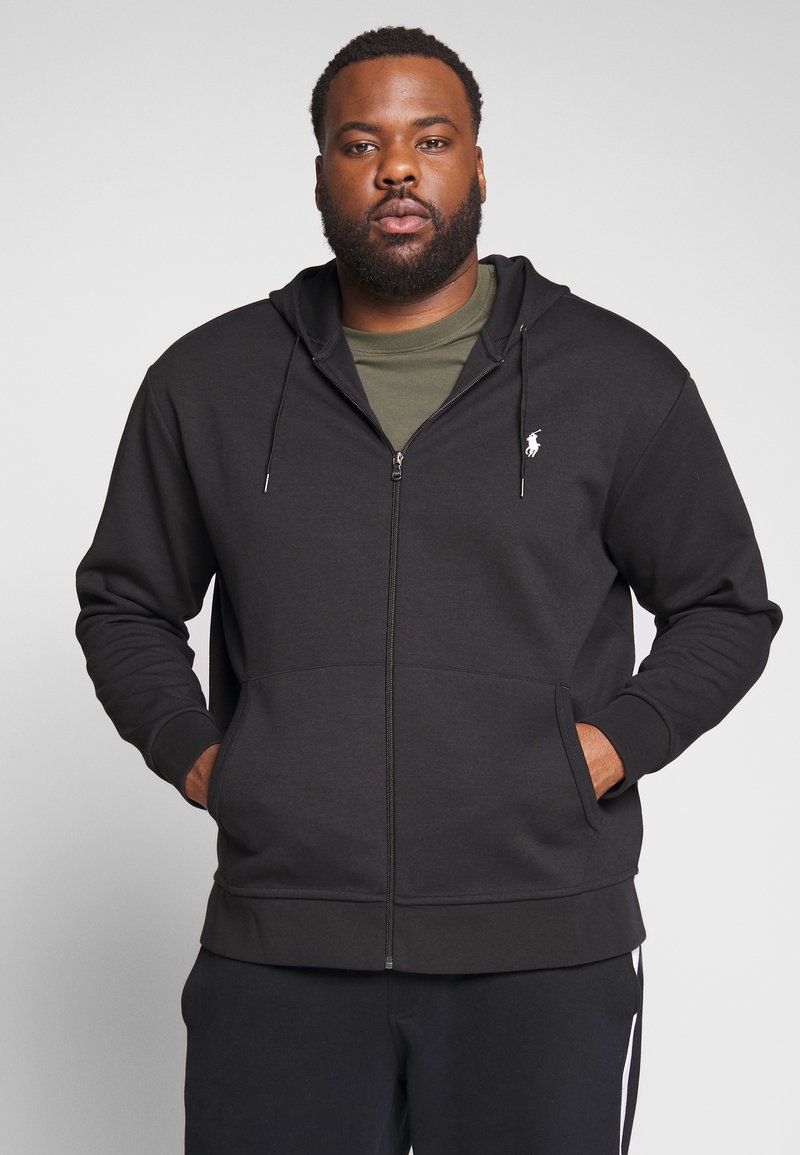 Polo Ralph Lauren Big & Tall DOUBLE KNIT FULL ZIP HOODIE - Camisola com fecho - black