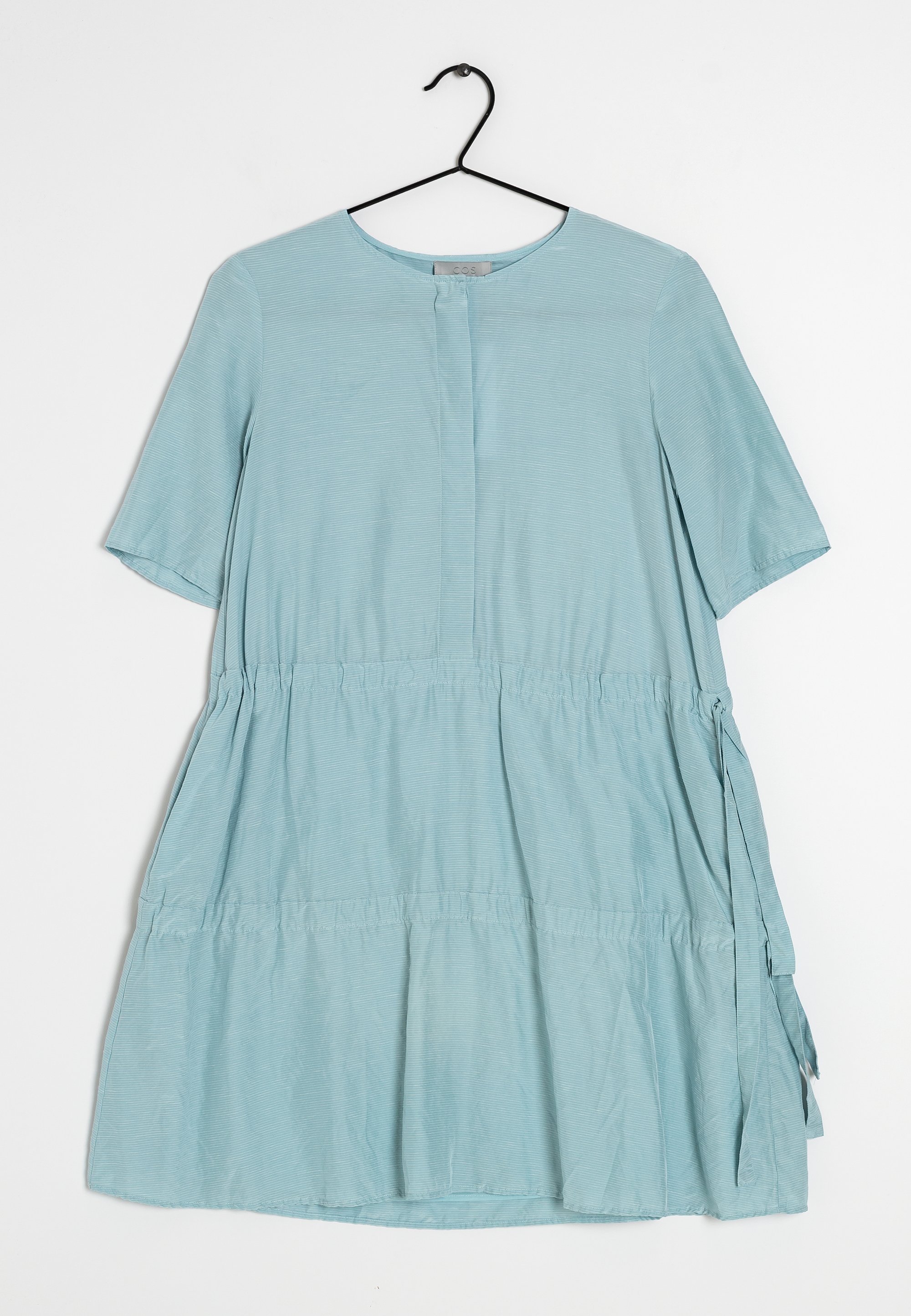 linen dress embroidered Natural Linen Floral Embroidered Dress w/ Bloomer main image 1