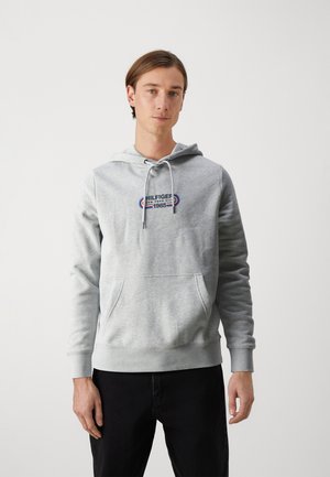 TRACK GRAPHIC HOODY - Mikina s kapucňou - light grey heather