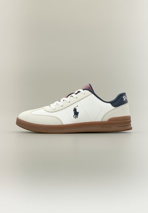 Polo Ralph Lauren, HOLLIS - Sneakers basse - paper white smooth/grey/dark red/navy