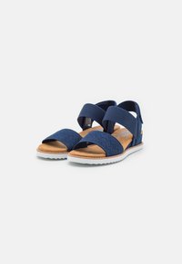Skechers DESERT KISS - Sandály na klínu - navy