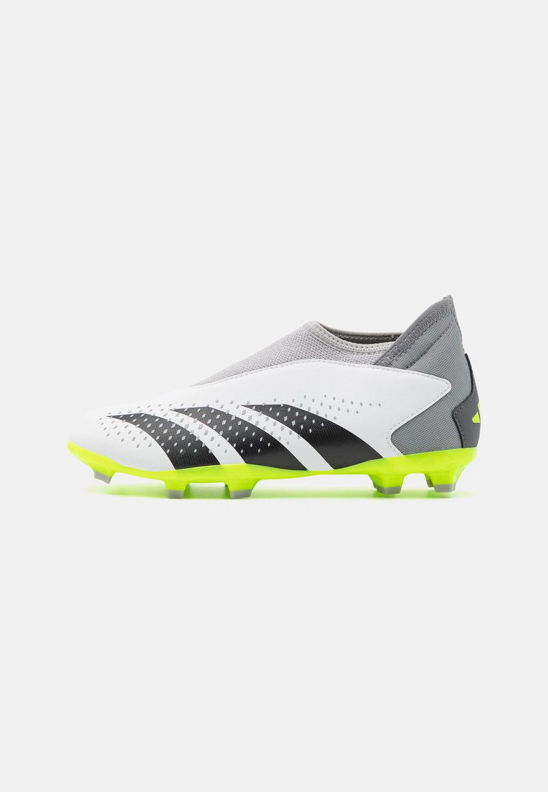 adidas Performance PREDATOR - Botines de fútbol para terreno firme - footwear white/core black/lucid lemon