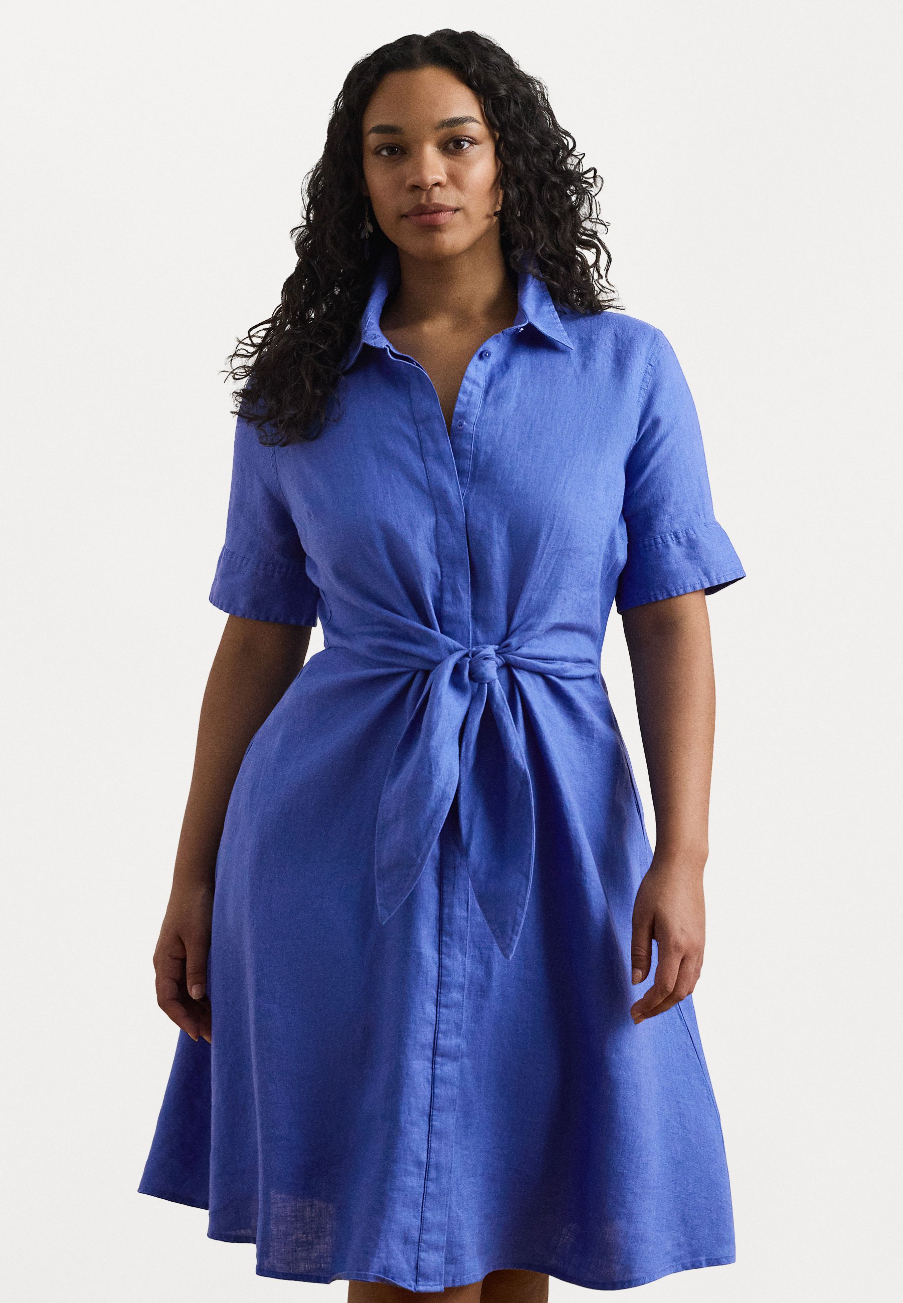 Lauren Ralph Lauren Woman TIE FRONT LINEN SHIRTDRESS - Shirt