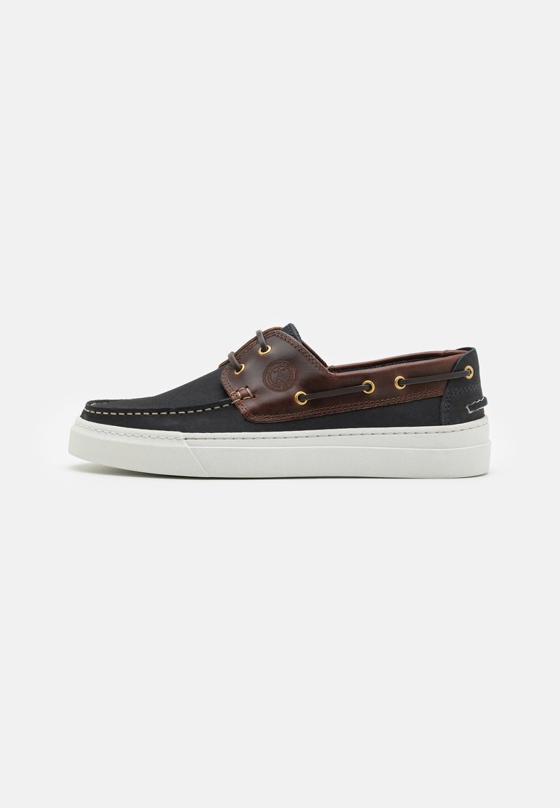 Barbour BOSUN - Bootsschuh - navy/brown