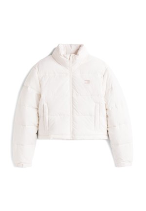 Tommy Jeans, FLAG BACK CROP PUFFER - Winterjacke - ancient white