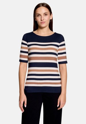 Betty Barclay, BETTY BARCLAY MIT U-BOOT-AUSSCHNITT BASIC SHIRT - Print T-shirt - dark blue brown