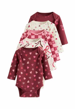 Next, LONG SLEEVE BABY BODYSUITS 5 PACK - Body - red pink bow