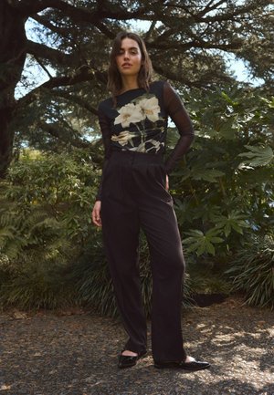 Next KEW COLLECTION LONG SLEEVE RUCHED - Palaidinė - black floral placement