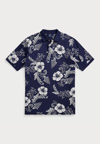HIBISCUS PRINT POLO SHIRT - Polo marškinėliai - dark blue