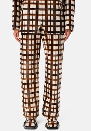 Leren broek - beige braun