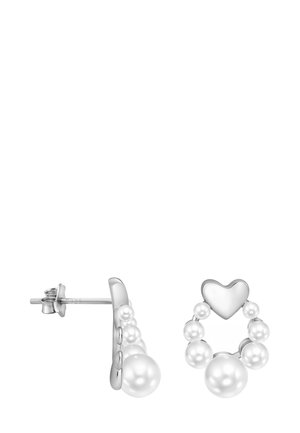 PEARL HEART - Øreringe - silver-coloured