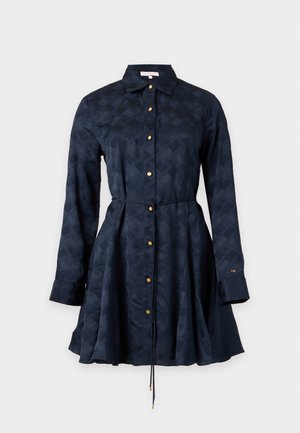 Tommy Hilfiger, FLUID JACQUARD MINI DRESS - Robe chemise - dark blue