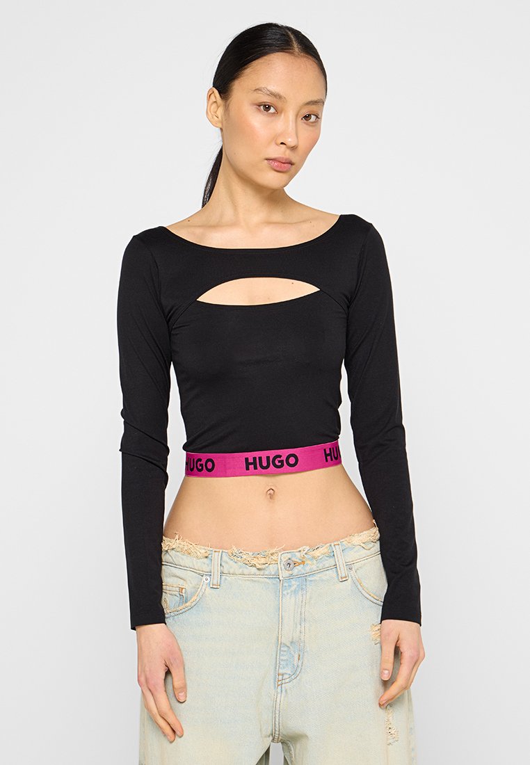 HUGO Longsleeve zwart