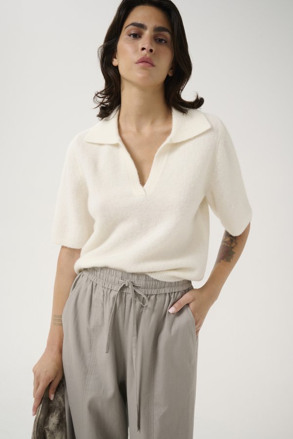 ALPHA - Polo shirt - ivory