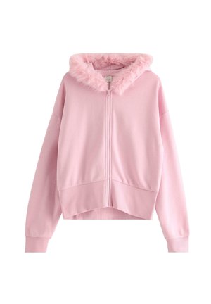 Lindex, LINDEX HOODIE WITH FAUX FUR LINDEX - Sweatjakke - light pink