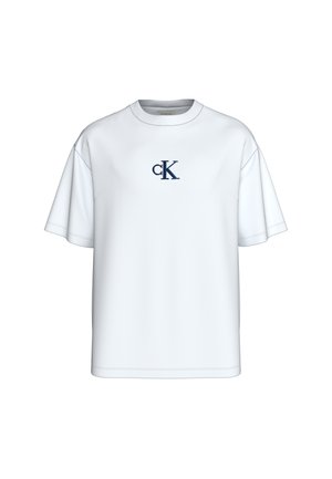 Calvin Klein Jeans, OVERLAY BACK GRAPHI - Μπλουζάκι με στάμπα - bright white