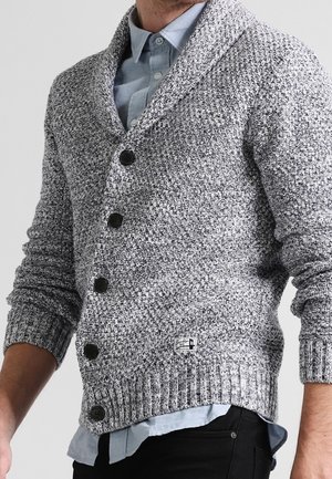 Strickjacke - mottled blue