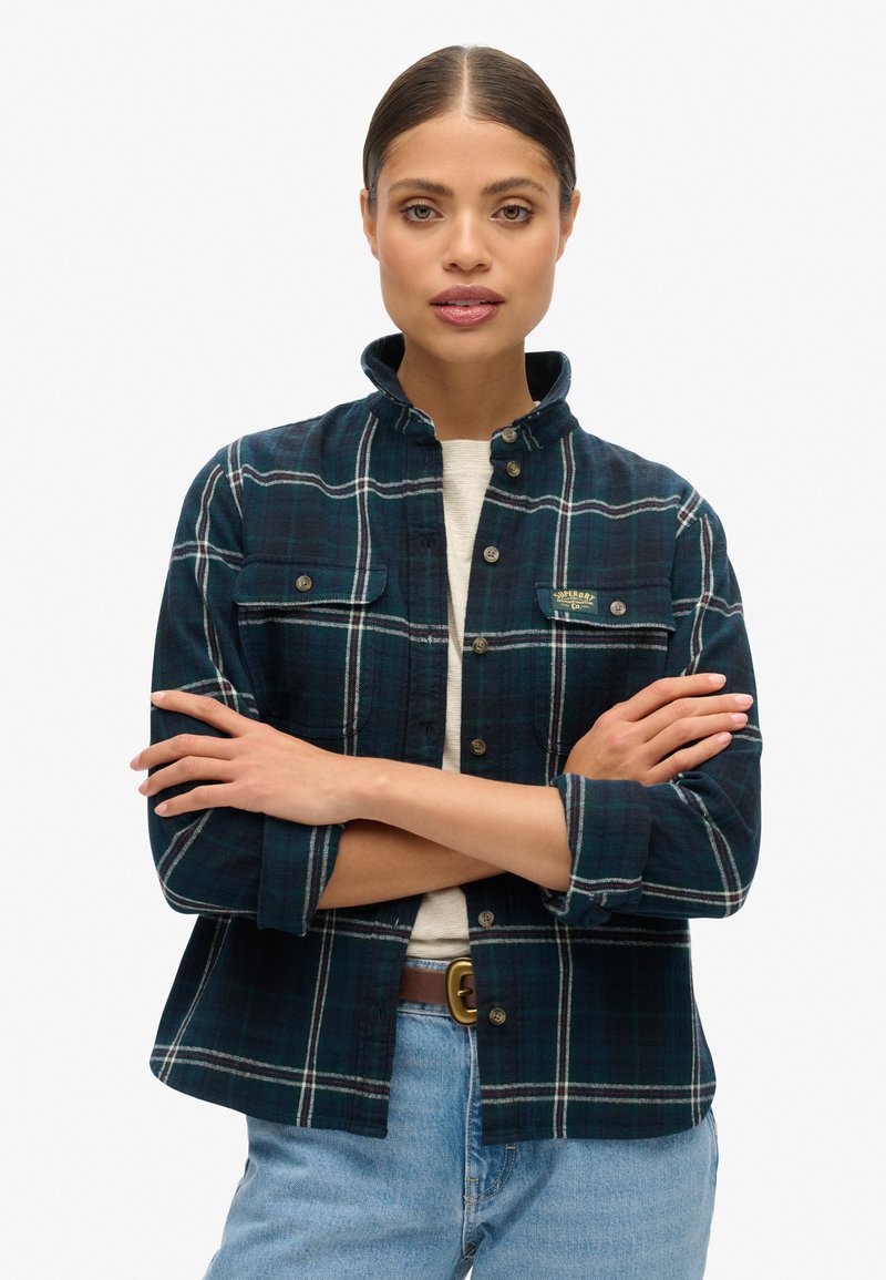 Superdry & Co Blusa - navy green check