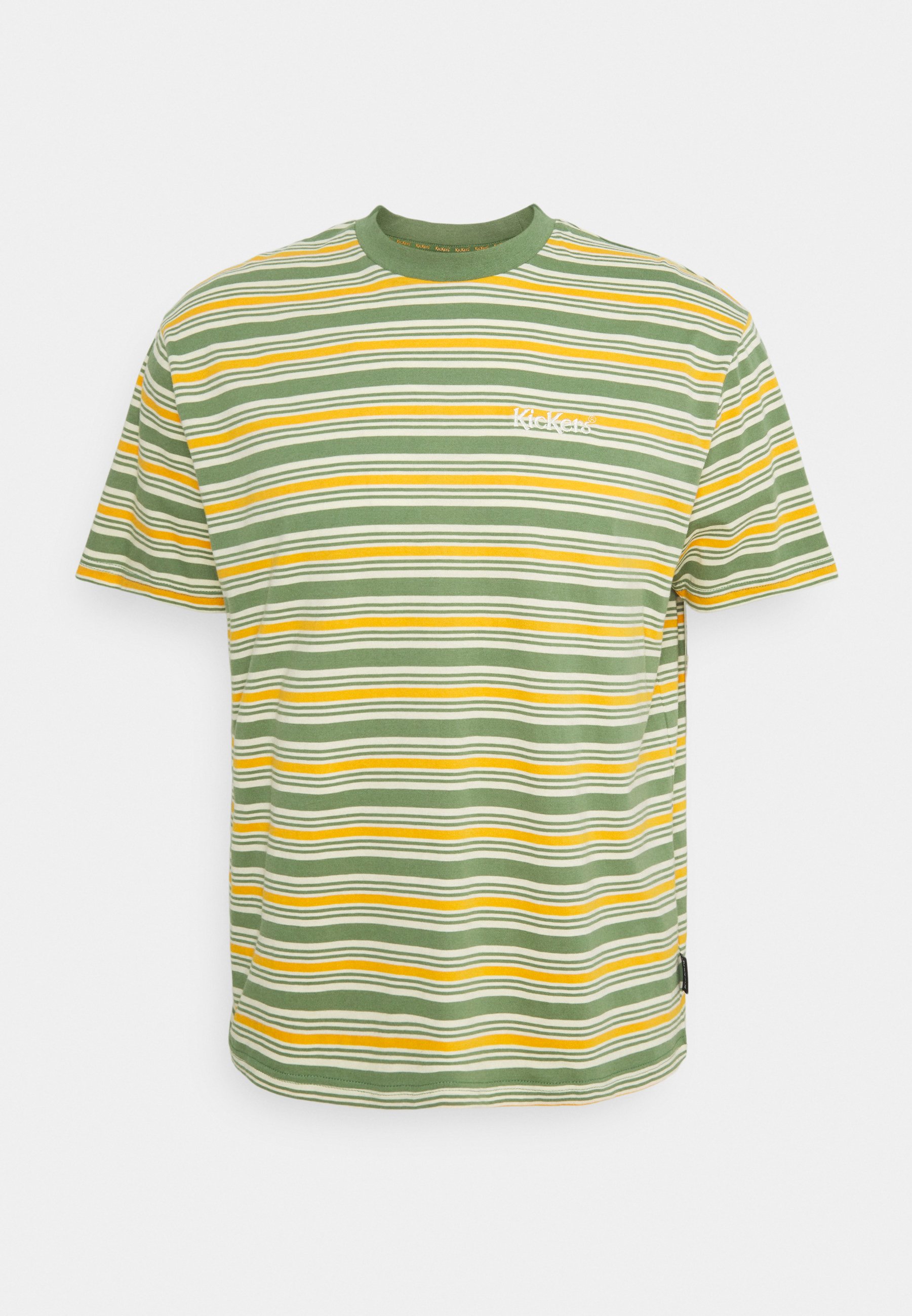 Kickers Classics Stripe Tee Print T Shirt Green Orange Cream Multi Coloured Zalando Ie Kickers Classics Stripe Tee Print T Shirt Green Orange Cream Multi Coloured Zalando Ie