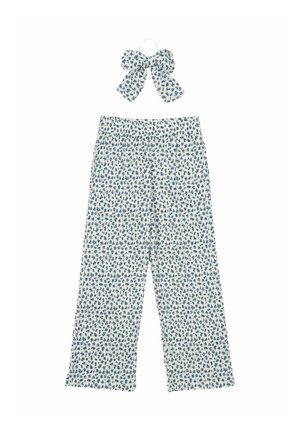 TNIKI WIDE - Trousers - white swan aop