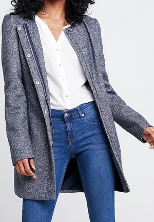 Cappotto corto - mottled dark blue