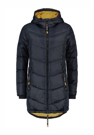WARME MIT KAPUZE UND REISSVERSCHLUSSTASCHEN - Winter coat - blau