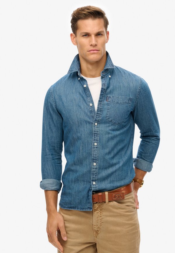 ESSENTIAL LONG SLEEVE - Hemd - worn wash
