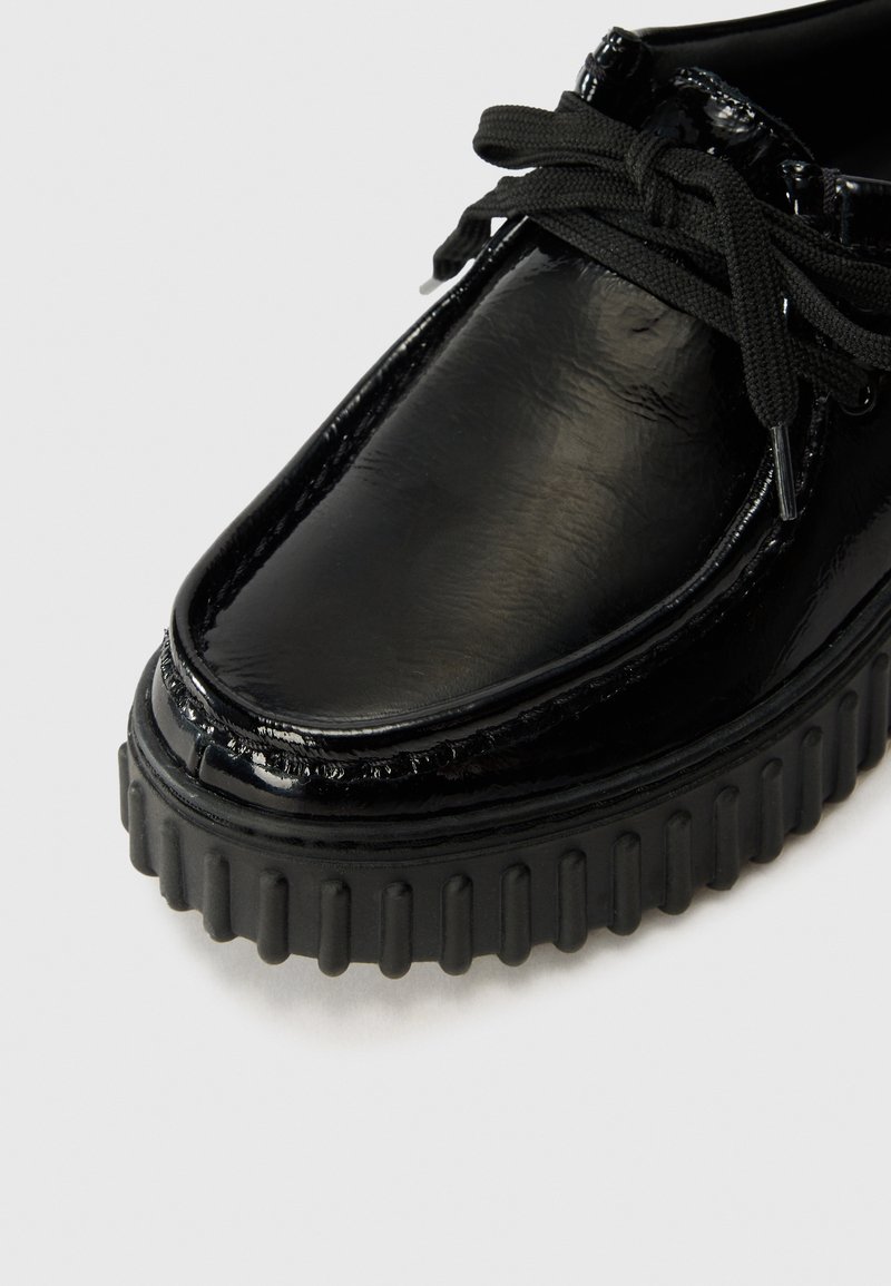Chaussures Lacets Tila March En Cuir Noir - Taille 39, Talons Bas Style D'Orsay, Très Bon état