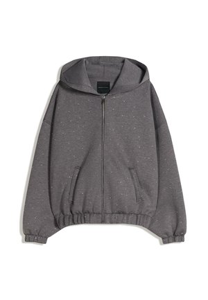 SHIMMERY NEOPRENE-EFFECT - Melegítőfelső - dark grey