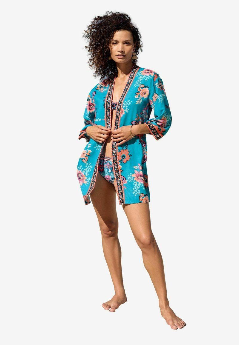 Love & Roses REGULAR FIT - PRINTED COVERUP - Strandaccessoar  - blue floral