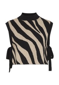 VIRIL COLLAR - Capa - black/beige