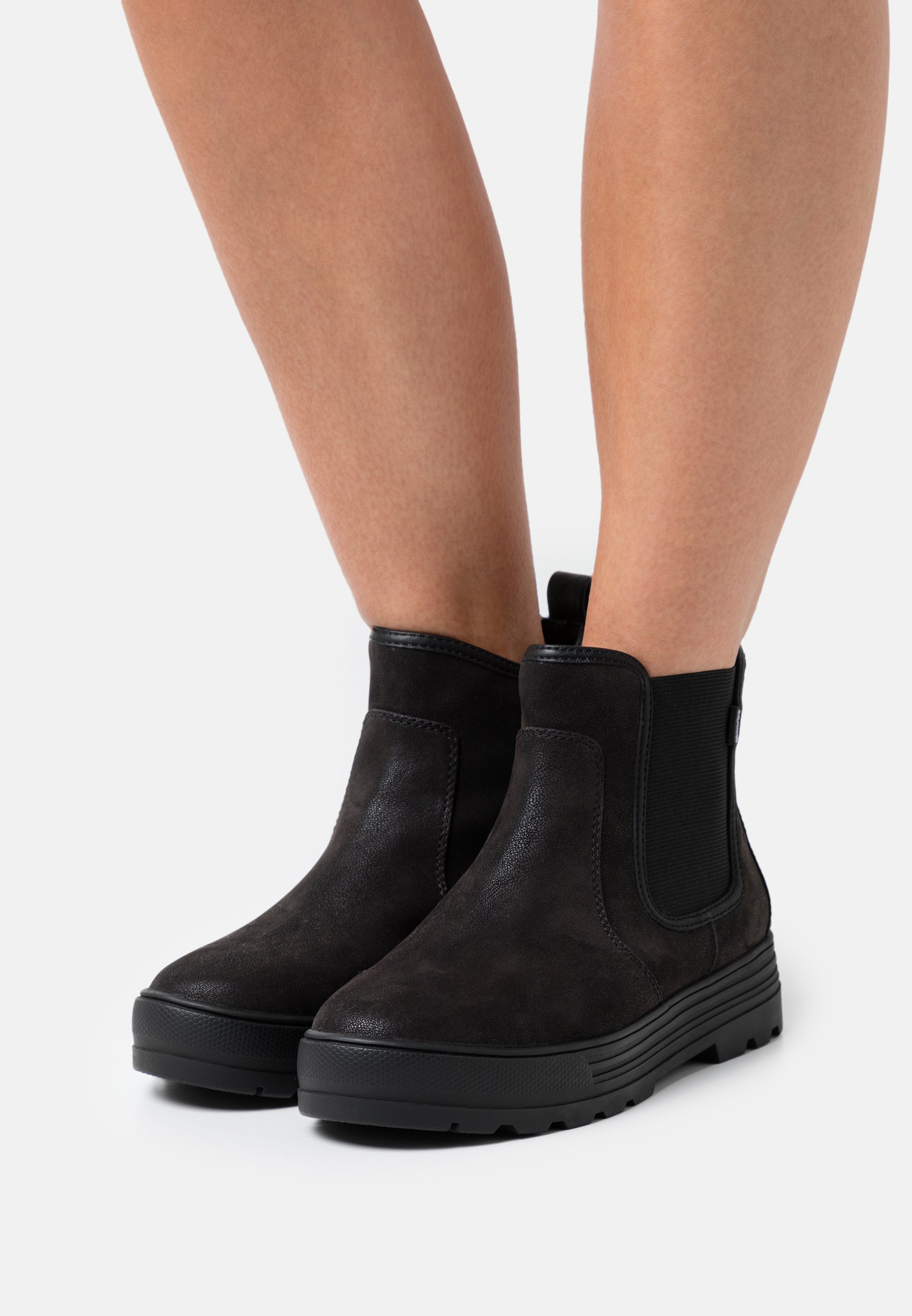 s.Oliver Enkellaarsjes met plateauzool - black/Zwart - Zalando.nl