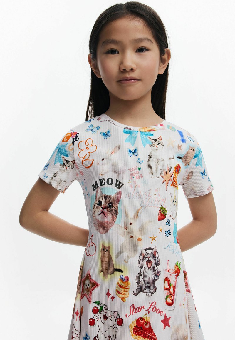 Robe Enfant Desigual Taille 13/14 Ans - Multicolore Microfibre - Neuve Avec étiquettes
